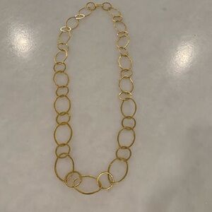 Ellipse Circle Vermeil Chain Necklace